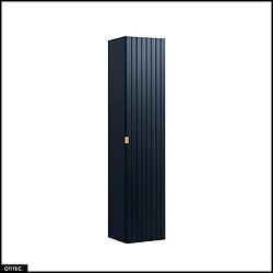 OTITEC Colonne de salle de bain - 35 x 160 cm - 1 porte - 2 tiroirs - BOLD DEEP BLUE