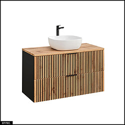 Otitec Meuble vasque suspendu - Chêne