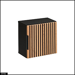 OTITEC Cube de rangement - 35 x 35 cm - 1 porte - Chêne - WOTANIA