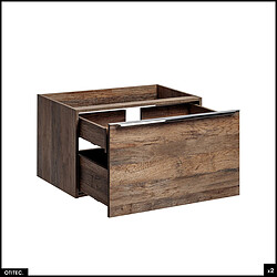 Otitec Meuble vasque double - Chêne pas cher