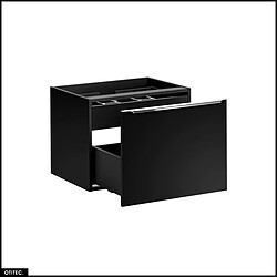 Otitec Meuble vasque suspendu - noir mat pas cher