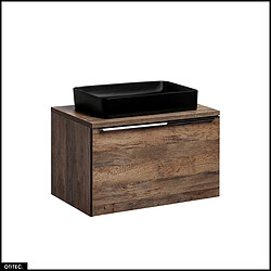 Otitec Meuble vasque avec vasque à poser - Chêne