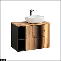 Otitec Meuble vasque suspendu - Chêne