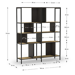 Pegane Bibliothèque ouverte - Chêne