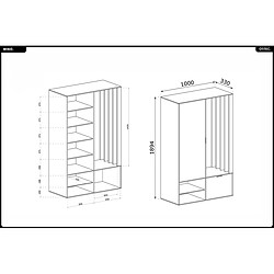 Avis Otitec Meuble d'entrée à chaussures - Chêne