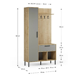 Pegane Meuble d'entrée vestiaire - Vert