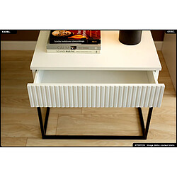 Avis Otitec Table de chevet design - Blanc