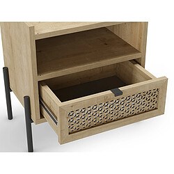 Acheter Pegane Table de chevet 1 tiroir - Chêne