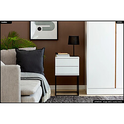 Otitec table de chevet 2 tiroirs - Blanc