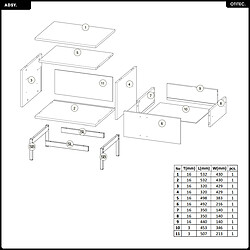 Otitec Table de chevet 1 tiroir - Anthracite