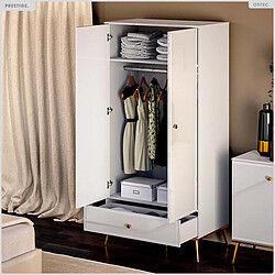 Acheter Otitec Armoire penderie 2 portes - Blanc
