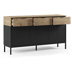 Pegane Buffet de rangement vaisselle - Noir pas cher