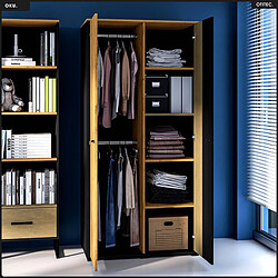 Otitec Armoire penderie 3 portes - Chêne pas cher