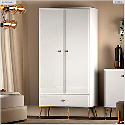 Avis Otitec Armoire penderie 2 portes - Blanc