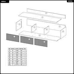 Acheter Otitec Meuble TV Adela - Noyer