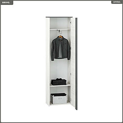 Otitec armoire penderie 1 porte - Noir