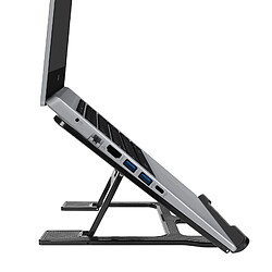 Avizar Support Bureau PC Portable Tablette Pliable Ajustable avec Base Antidérapant Noir