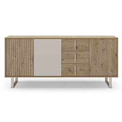 Pegane Buffet de rangement vaisselle - Chêne