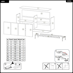 Otitec Commode design 2 tiroirs - Anthracite