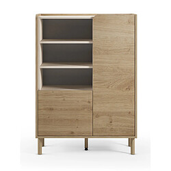 Pegane Buffet de rangement vaisselle - Chêne