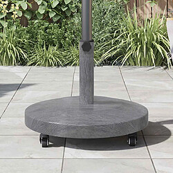 Acheter vidaXL Pied de parasol Aspect Bois Gris Foncé 48 x 48 x 32 cm