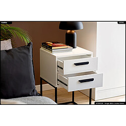 Avis Otitec Table de chevet 2 tiroirs - Blanc