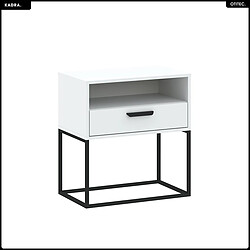 Otitec table de chevet à tiroir - Blanc