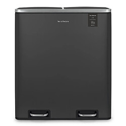 Les Collectors Poubelle à pédale 2 x 30L, grey edition - N°916