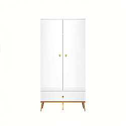 Otitec Armoire penderie 2 portes - Blanc