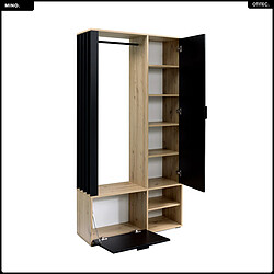 Otitec Meuble d’entrée avec penderie - Chêne noir