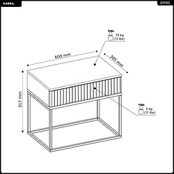 Acheter Otitec Table de chevet design - Blanc