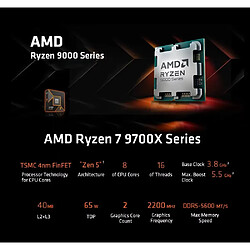 AMD Ryzen 7 9700X Processeur 3,8 GHz 40 - Reconditionné