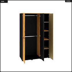 Otitec Armoire penderie 3 portes - Chêne