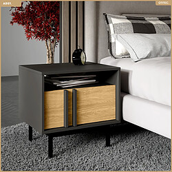 Otitec Table de chevet à tiroir - Anthracite