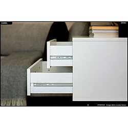 Acheter Otitec Table de chevet 2 tiroirs - Blanc