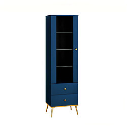 Otitec Armoire vitrine - Bleu foncé