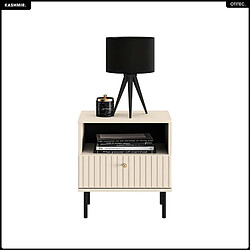 Otitec Table de chevet design - Écru