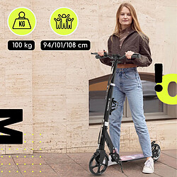 Hypermotion Trottinette Enfant jusqu'à 100kg - 2 amortisseurs - Pliable - 2 Freins- Aluminium- ABEC-7