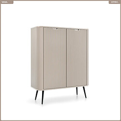 Otitec Commode design 2 tiroirs - Crème