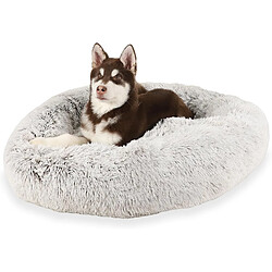 Vendos85 Panier Rond Chien Dehoussable 100 cm gris