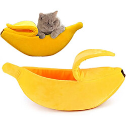 Vendos85 Lit créatif en forme de banane pour chien et chat
