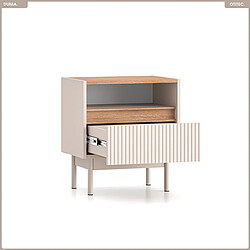 Otitec Table de chevet 1 tiroir - Écru