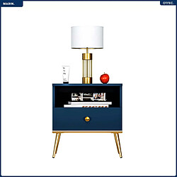Otitec Table de chevet en bois - Bleu foncé