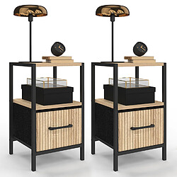 Idmarket 2 TABLES DE CHEVET UTAH LATTES