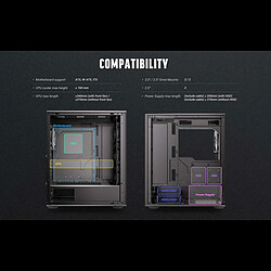 Boîtier ATX semi-tour Antec AX85 ARGB Noir