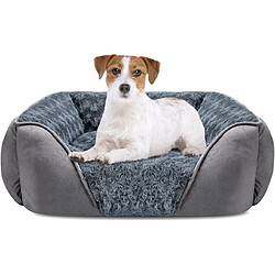 Vendos85 Lit pour Chien Lavable, Antidérapant 63x53x20cm gris