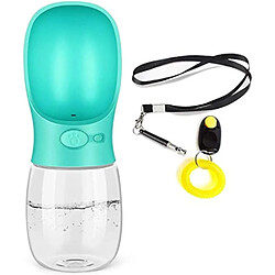 Vendos85 Bouteille d'eau pour Chien 350 ML BPA avec sifflet et Appareil d'entraînement pour Chien
