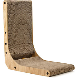 Vendos85 Griffoir pour Chat, Griffoir Mural en Forme de L de 42 cm