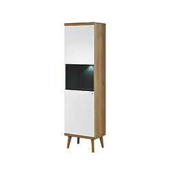 OTITEC Armoire vitrine - L.50 x H.197 x P.40 cm - FJORA