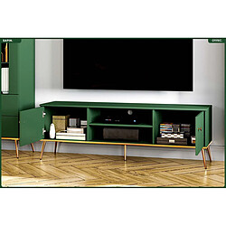 Otitec Meuble TV en bois - Vert pas cher